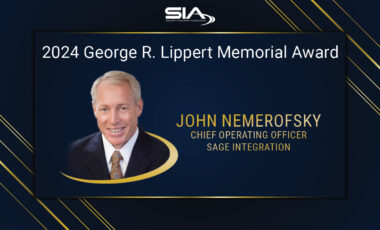 2024 SIA George R. Lippert Memorial Award John Nemerofsky Chief Operating Officer SAGE Integration