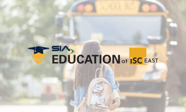 SIA Education at ISC East logo over school image