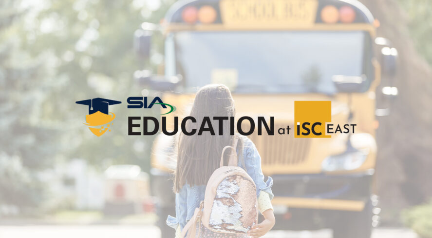 SIA Education at ISC East logo over school image