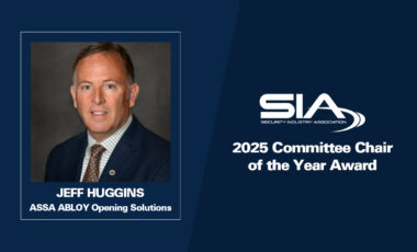 SIA @025 Committee Chair of the Year Award Jeff Huggins ASSA ABLOY Opening Solutions