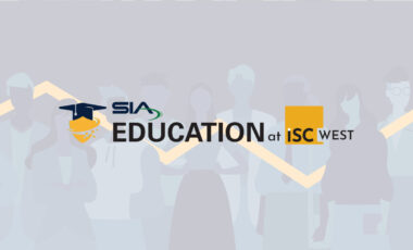 SIA Education at ISC logo on workforce background